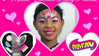 2 Minute Valentine Bling Face Painting Tutorial