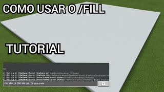 Como Usar O Comando Fill No Minecraft Tutorial