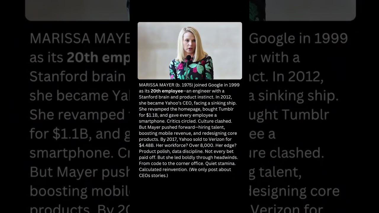 From Google’s 20th Employee to Yahoo CEO | Marissa Mayer’s Risky Bet 🚀