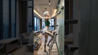 Humanoid Robot Girl Cleaning &amp; Painting House | Future AI 2050 🤖🦾