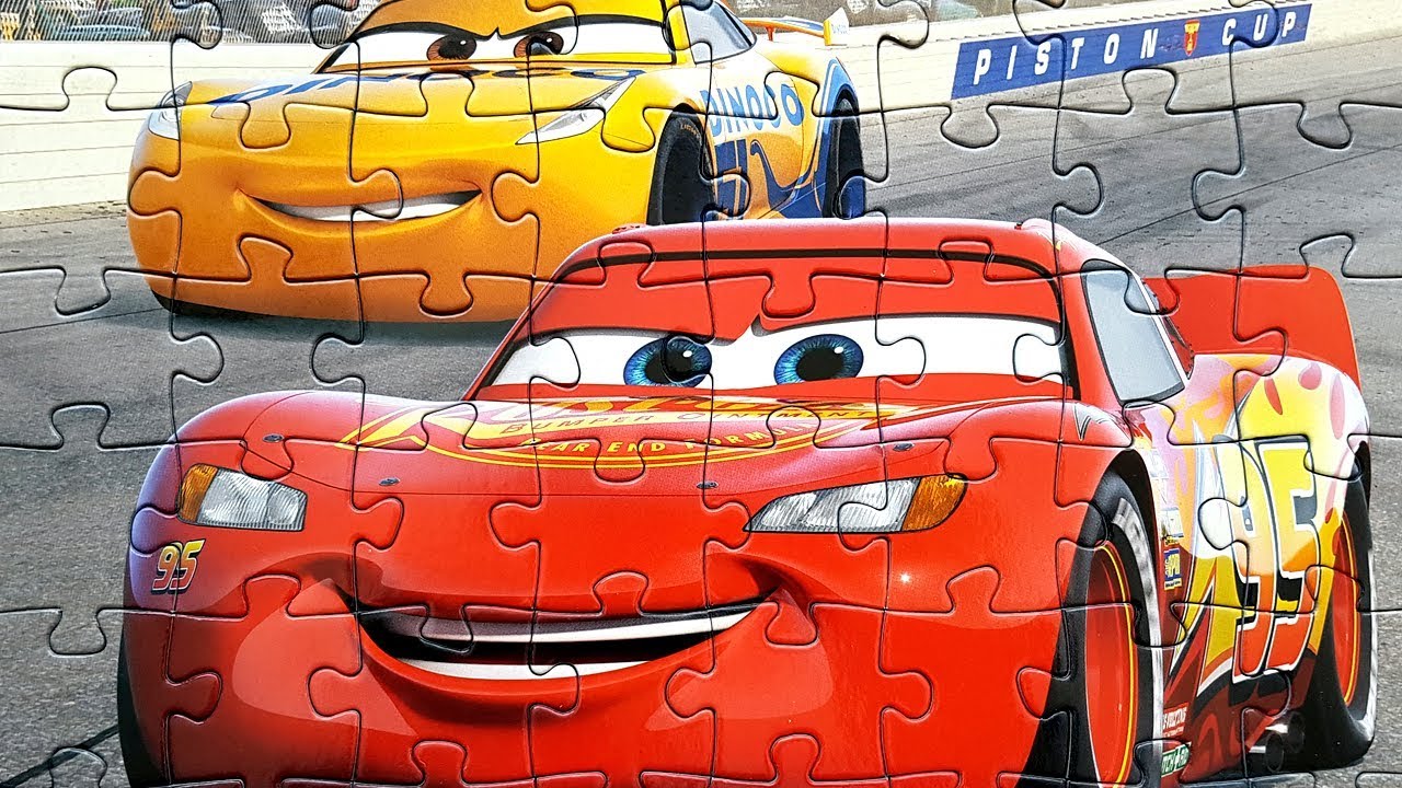 3 Disney Pixar PUZZLE Rompecabezas de Rayo Mcqueen Lightning McQueen Kids Toys Jigsaw Puzzles -