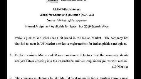 NMIMS  Solved Assignment  Marketing Management  Sep  2019 Call 9025810064