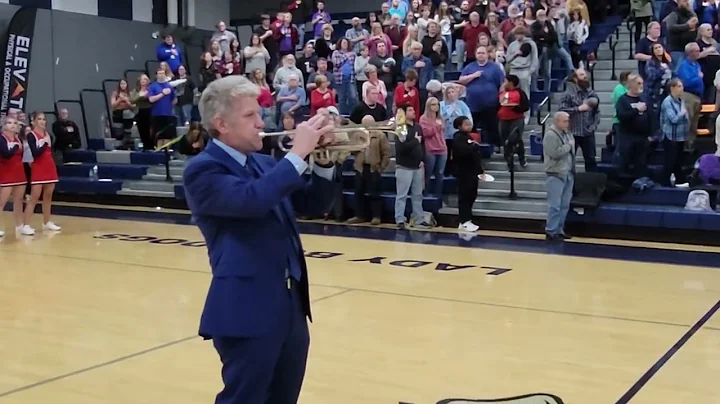 Rick Roop plays the National Anthem at Claiborne H...