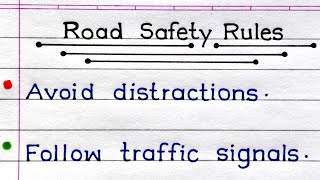 Road Safety Rules In English | Traffic Safety rules In English | 10 Road Safety Rules | screenshot 2