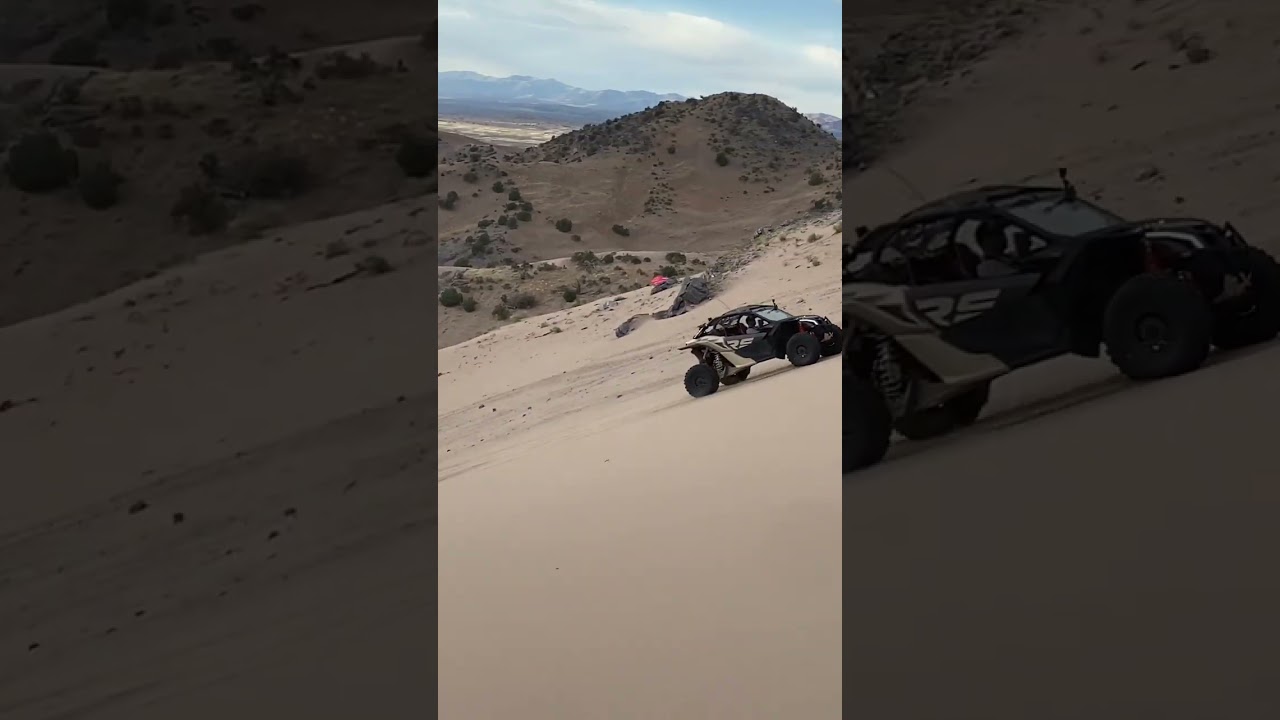 Sunset hill at Little Sahara Sand Dunes in Utah with a 2022 Can-Am Maverick X RS Turbo RR w/SS