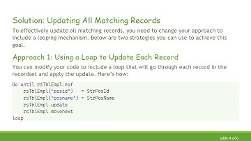 How to Update Multiple Records in SQL Using Classic ASP