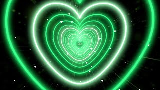 Neon Heart Tunnel Bg Animation💚Green Heart Background | Heart Moving Background Video Loop 4 Hours by SCOK 630 views 2 days ago 4 hours, 5 minutes