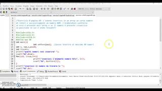 Linguaggio C: Array esercizio 8