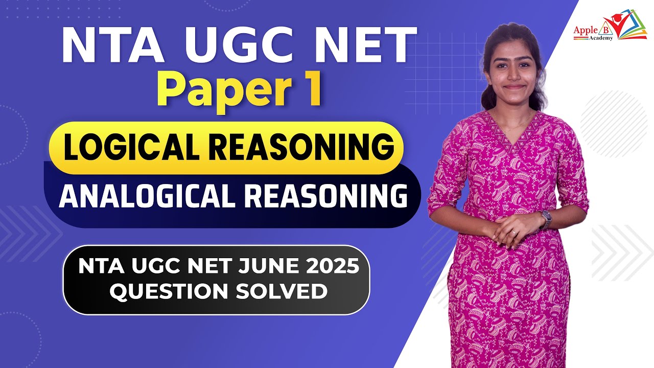 Analogical Reasoning | Logical Reasoning | NTA UGC NET Paper 1 Offline Online | Apple B