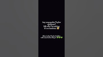 Unpopular opinions 💚💚