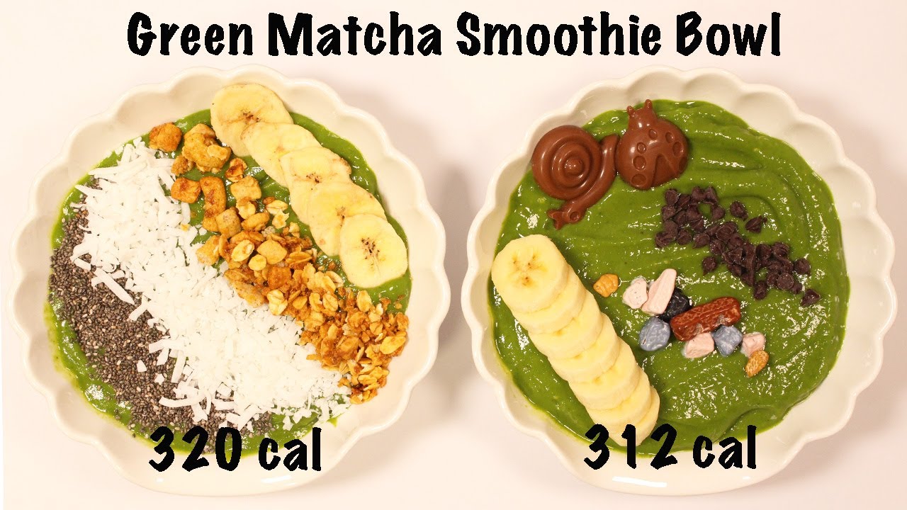 Green Matcha Smoothie Bowl 2 Ways\Healthy and Delicious\Calories\Quick