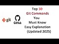 Top 30 Git Commands Explained in 30 Minutes (Beginner Friendly)