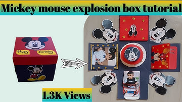 Mickey mouse explosion box tutorial/ explosion box for birthday/DIY explosion box