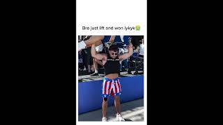 Bro lifting a girl at a creator event during Enhanced Games and making it look easy. #viralsports