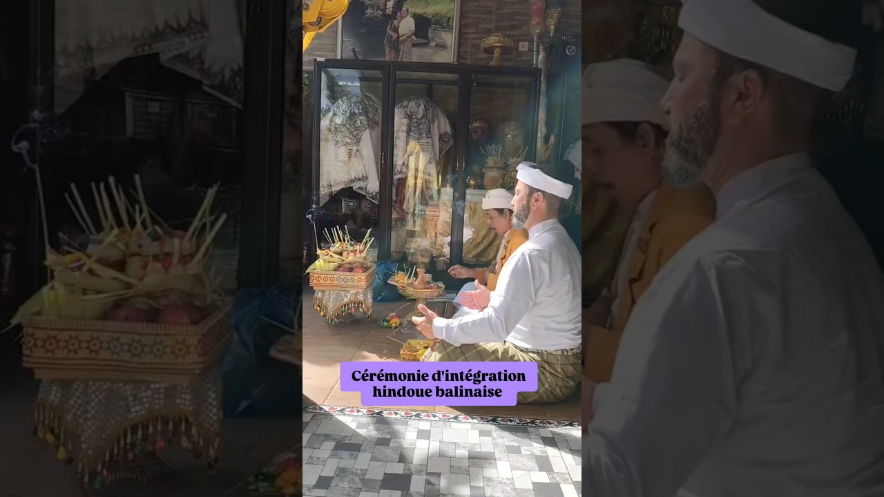 une cérémonie d'intégration Hindoue balinaise.