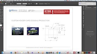 Header Card Design and Die Drawing in Adobe Illustrator