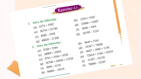 Maths 5th || Exercise 2.1 || chapter 2 || Part 1 & 2  ||