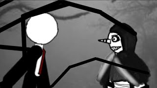 Slenderman vs Laughing Jack | Drawing Cartoons 2