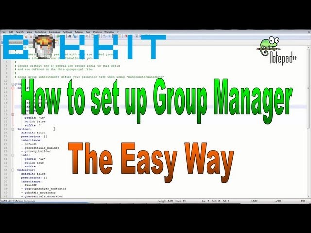 Minecraft Bukkit Plugin Group Manager Set Ranks