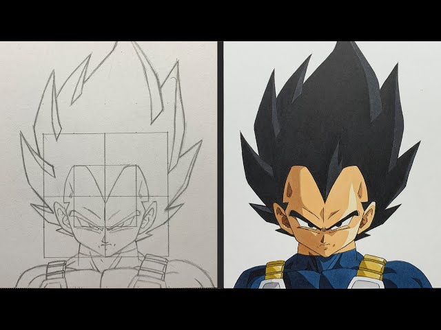 How to draw vegeta #vegeta #dragonball #dragonballz #dragonballsuper #