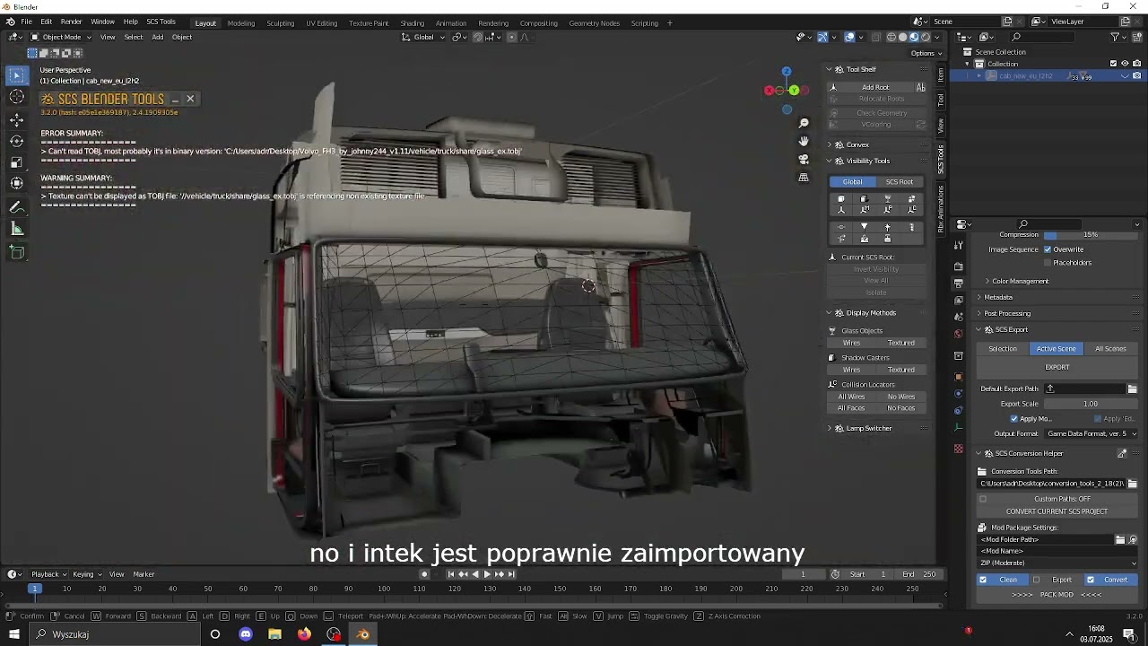(przeczytaj opis) tutorial blender ets2 import dodawanie i export