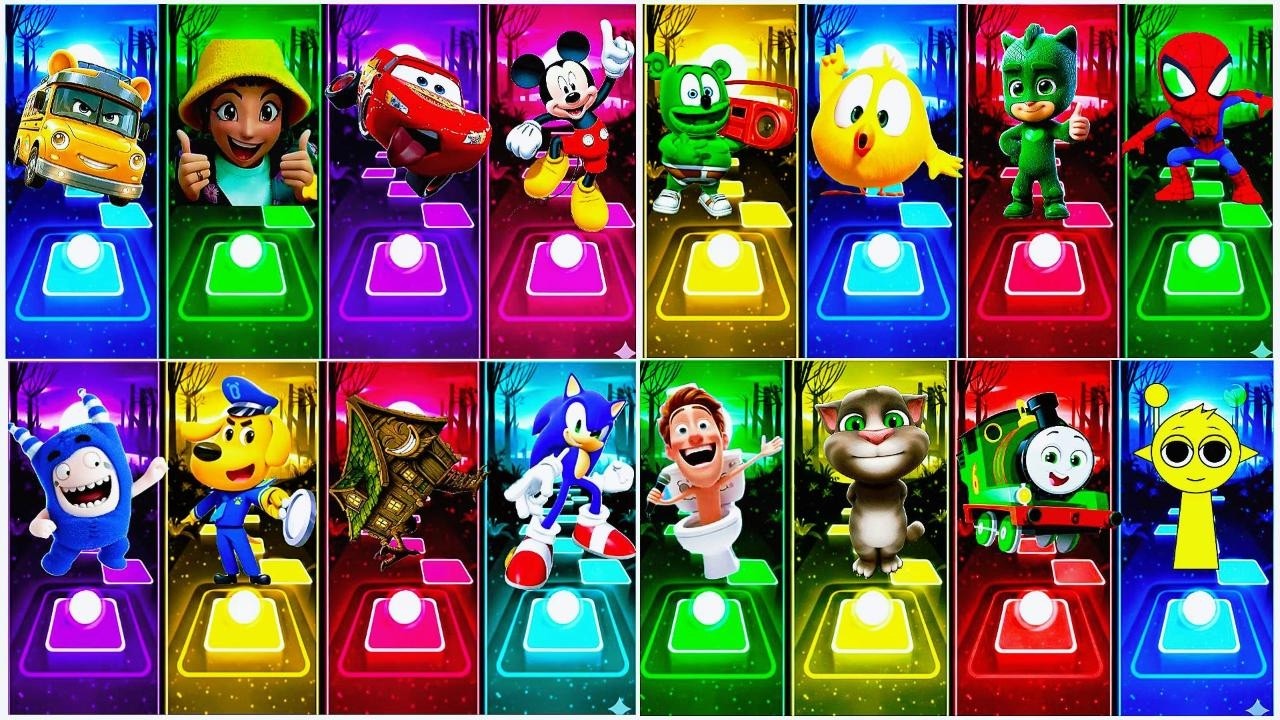 BUS EATER 🆚 EXTRA SLIDE 🆚 SKIBIDI TOILET 🆚 HOUSE HEAD 🆚 ODDBODS | Tiles Hop EDM Rush!