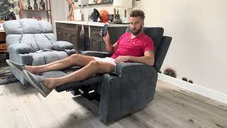 Phoenix Home Manual Recliner Chair with Massage and Heat Ergonomic Overstuffed Breathable Fabric screenshot 5