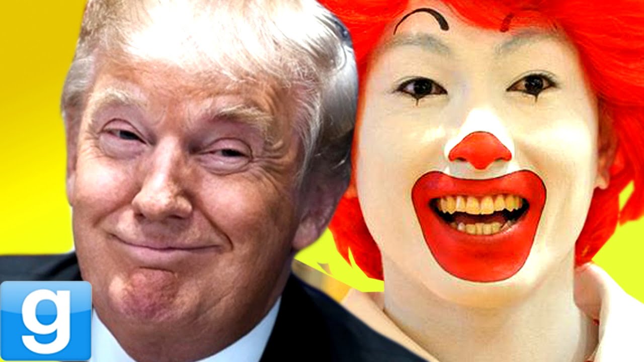 DONALD TRUMP VISITS MCDONALD'S! - Gmod Funny Donald Trump Mod (Garry's Mod)
