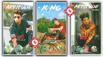 Attitude Status Video | Bad Boy Status | How To Make Glitch Effect Status Video,  Kinemaster