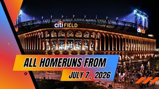 All 33 Homeruns From July 7Th, 2026 Highlights