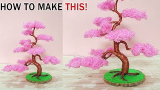 Easy bonsai tree making with plastic bags and string | Bonsai Handmade | Guldasta banane ki vidhi