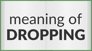 Dropping | meaning of Dropping Dropping | meaning of Dropping
