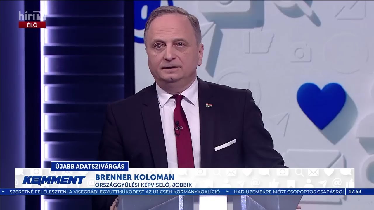 Brenner Koloman a HÍR TV Komment c  műsorában, 2025 11 03
