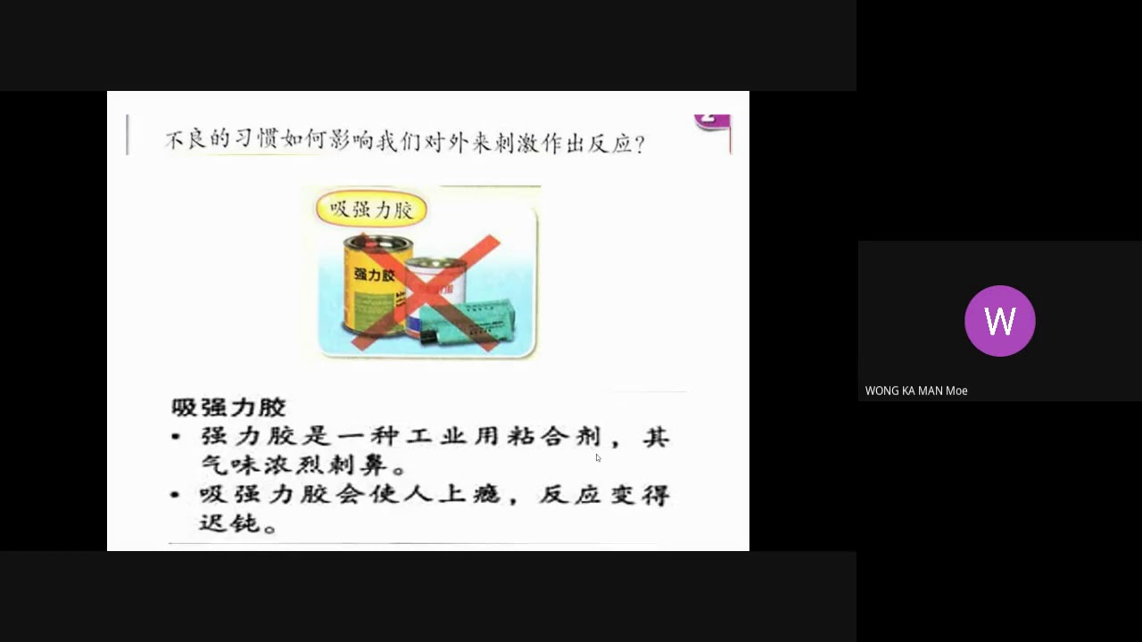 四年级科学 人类 人类对外来刺激的反应 Wakelet