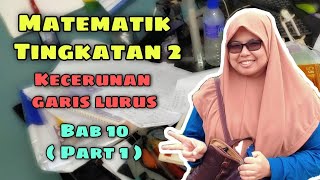Matematik Tingkatan 2 Bab 10 : Kecerunan Garis Lurus ( Part 1 )