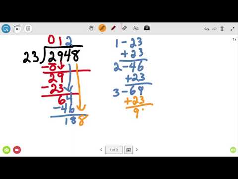 Dividing whole Numbers using the Standard Algorithm