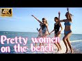 🌴 Pretty Women Running on the Beach in Slow Motion [4K 120fps]