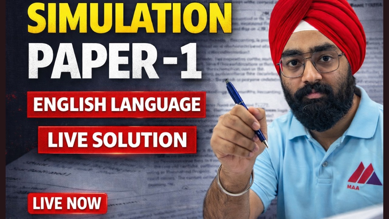 ISC Class 12 English Language 2026 | Simulation Paper - 1 LIVE Solution 2| KABIR SINGH