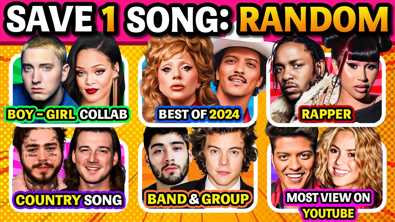 SAVE ONE SONG: RANDOM Rules, 6 Songs, Save Your Favorite Track🤩 | Music Quiz