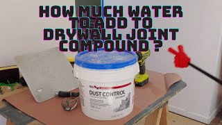 HOW TO MIX DRYWALL MUD JOINT COMPOUND BEFORE USE