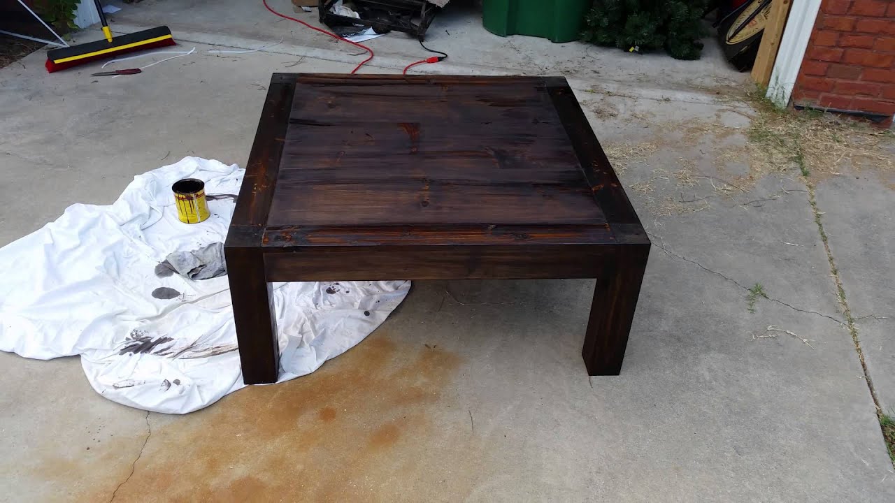 Table w/ stain no finish - YouTube