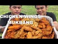 CHICKEN WINGS MUKBANG | OUTDOOR MUKBANG