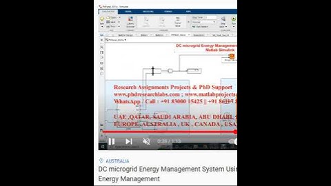 DC microgrid Energy Management System Using Matlab Simulink- PV  BATTERY Energy Management