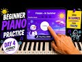 Complete Beginner Plays “In Summer” on Piano | Frozen Day 4, Takes a Couple Tries