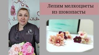 Лепим цветы для торта, капкейков. Цветы из шокопасты. Запись эфира