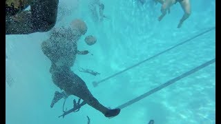 Japanese Forces conduct U.S. MARINE CORPS Water Survival Training
MARINE CORPS BASE CAMP PENDLETON, California
Japan Ground Self Defense Force 陸上自衛隊 soldiers conduct a Marine Corps intermediate swim qualification as a part of Exercise Iron Fist Jan. 16, 2018.
Iron Fist brings together U.S. Marines from the 11th Marine Expeditionary Unit and Soldiers from the Japan Ground Self Defense Force, Western Army Infantry Regiment, to improve bilateral planning, communicating, and conduct combined amphibious operations. Japanese Forces conduct U.S. MARINE CORPS Water Survival Training