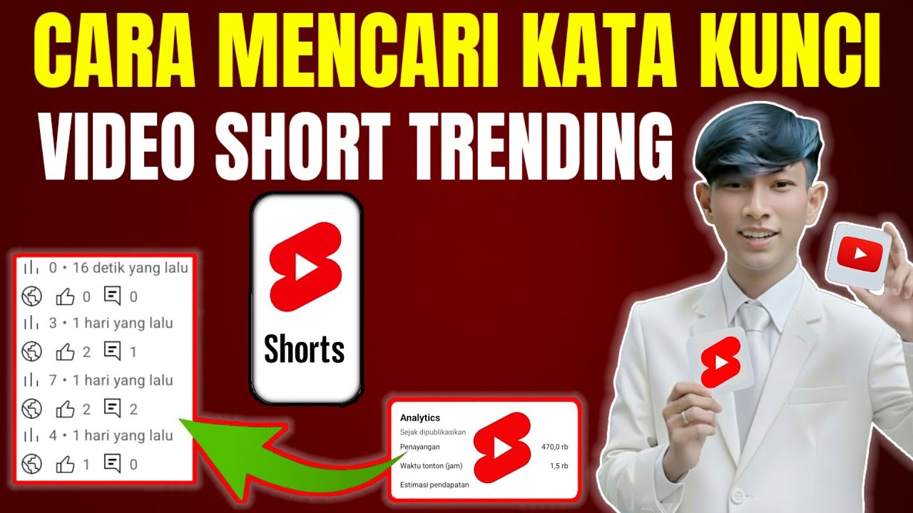 Cara mencari kata kunci video short trending hanya 5 Menit Masuk FYP