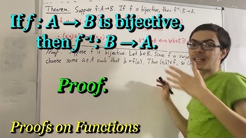 If f : A → B and f is bijective, then f^-1 : B → A (Proof) [ILIEKMATHPHYSICS]