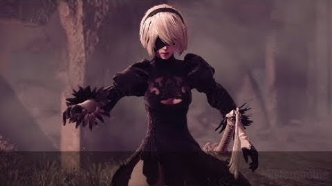 NieR Automata 2B leaves the resistance from Zombie Machines - Ending L