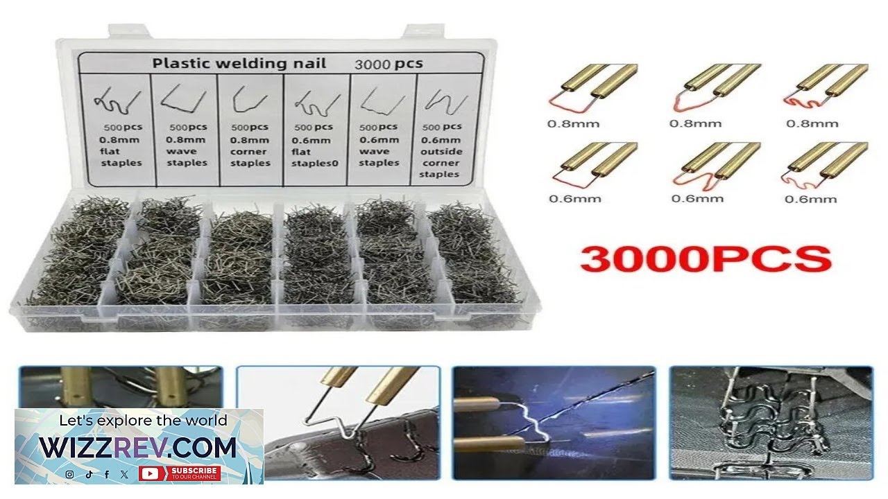 3000PCS Hot Stapler Staples For Plastic Welder Automotive Plastic Repair Machine Welding